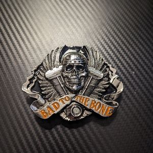 Bad to the Bone Siskiyou Brass Belt Buckle